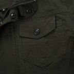 Canvas fieldjacket voor heren met opstaande kraag en multifunctionele zakken