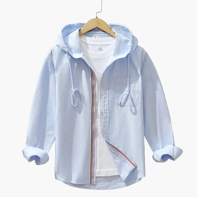 Herren Kapuzenhemd im Casual-Layering-Stil – Leichtes, modernes Overshirt für Alltag & Freizeit
