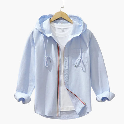 Herren Kapuzenhemd im Casual-Layering-Stil – Leichtes, modernes Overshirt für Alltag & Freizeit