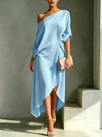 Camila | One-shoulder maxi-jurk met split opzij voor dames