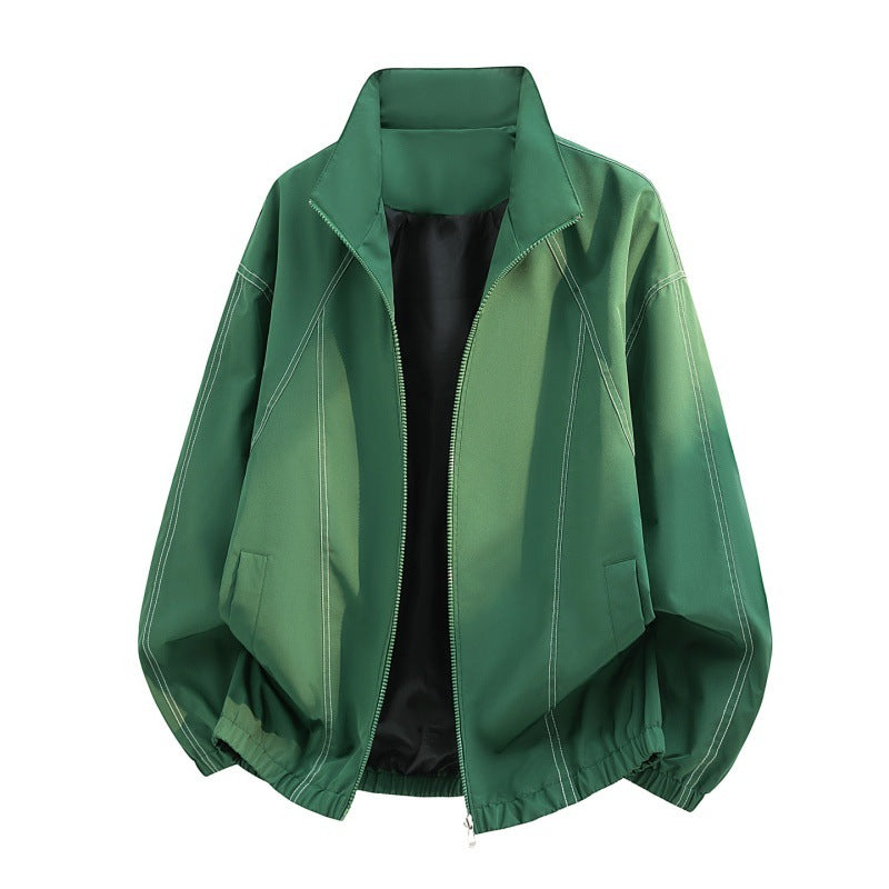 Oversized lichte blouson voor heren met opstaande kraag en elastische zoom
