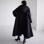 Waterafstotende oversized regenjas voor dames met capuchon en A-lijn