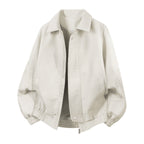 Oversized blouson voor heren met elastische zoom en verdekte rits