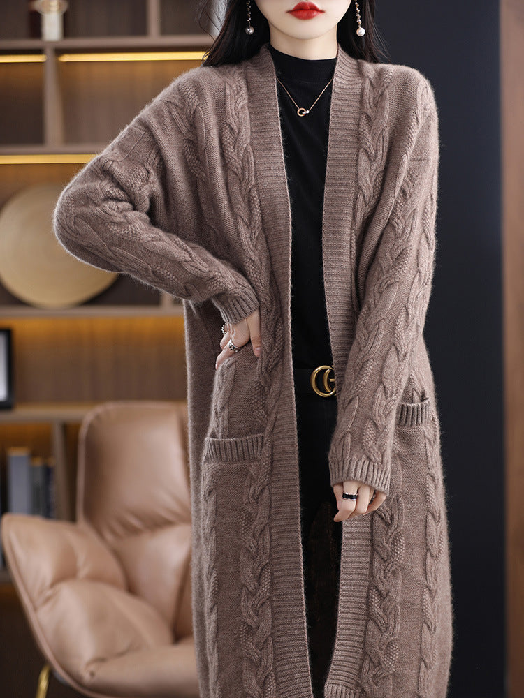 Oversized lang vest voor dames met strepen