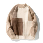 Trui met ronde hals en colorblock-design
