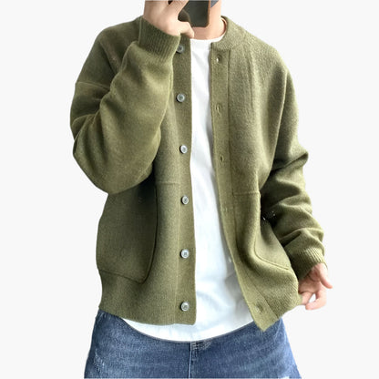 Herren Strickjacke mit Knopfleiste – Lässiger Style für Alltag und Freizeit