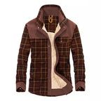 Geruit overshirt voor heren met knopen en zakken
