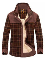 Geruit overshirt voor heren met knopen en zakken