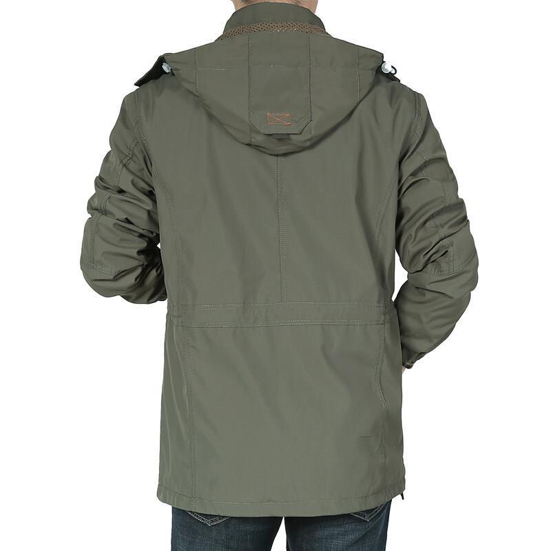 Parka voor heren met capuchon en zakken