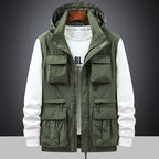Fieldjacket voor heren met capuchon en multifunctionele zakken