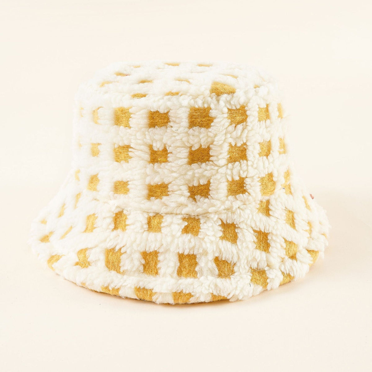 Bucket hat voor dames met ruitpatroon