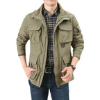 Utility-fieldjacket voor heren met klepzakken en ritszakken