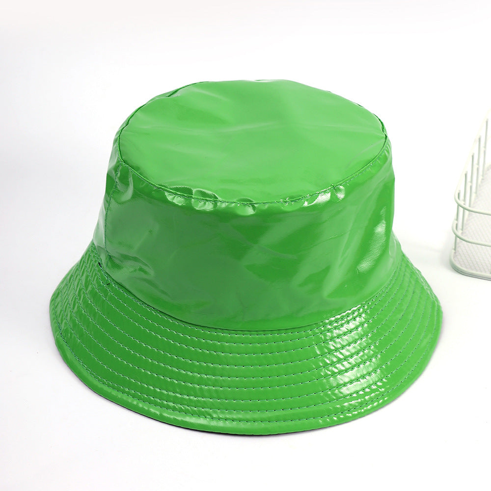 Regen-bucket hat voor dames met brede rand en waterdichte coating