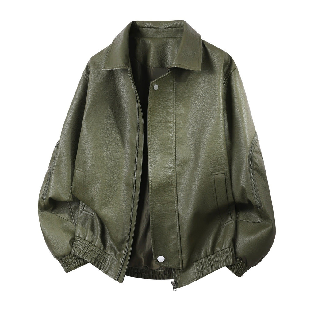 Oversized blouson voor heren met elastische zoom en verdekte rits