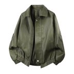 Oversized blouson voor heren met elastische zoom en verdekte rits