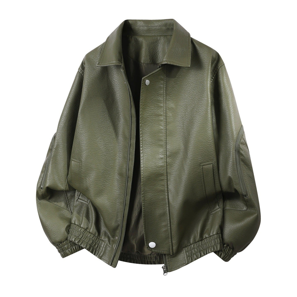 Oversized blouson voor heren met elastische zoom en verdekte rits