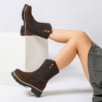 Winterlaarzen voor dames met fleece en stevige rubberen zool