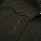 Canvas fieldjacket voor heren met opstaande kraag en multifunctionele zakken