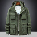 Fieldjacket voor heren met capuchon en multifunctionele zakken