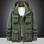 Fieldjacket voor heren met capuchon en multifunctionele zakken