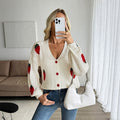 Kort vest voor dames met V-hals en knopen