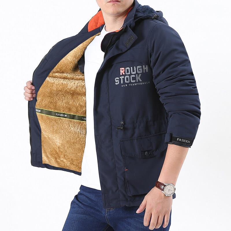 Parka voor heren met capuchon en zakken