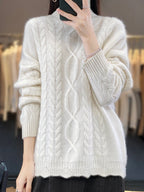 Oversized trui voor dames met ronde hals