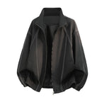 Oversized lichte blouson voor heren met opstaande kraag en elastische zoom