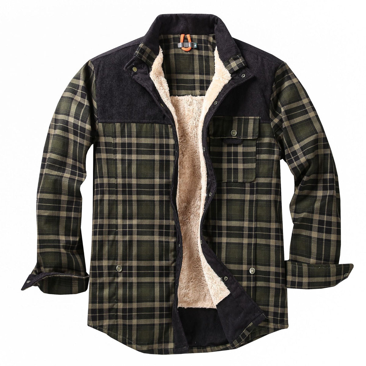 Overshirt voor heren met ruitpatroon en zakken