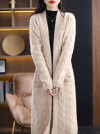 Oversized lang vest voor dames met strepen