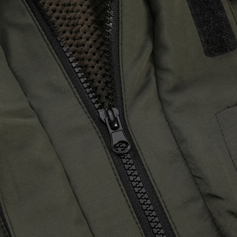 Waterdichte en winddichte outdoorparka voor heren met afneembare capuchon