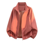 Oversized lichte blouson voor heren met opstaande kraag en elastische zoom
