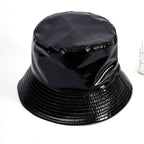 Regen-bucket hat voor dames met brede rand en waterdichte coating