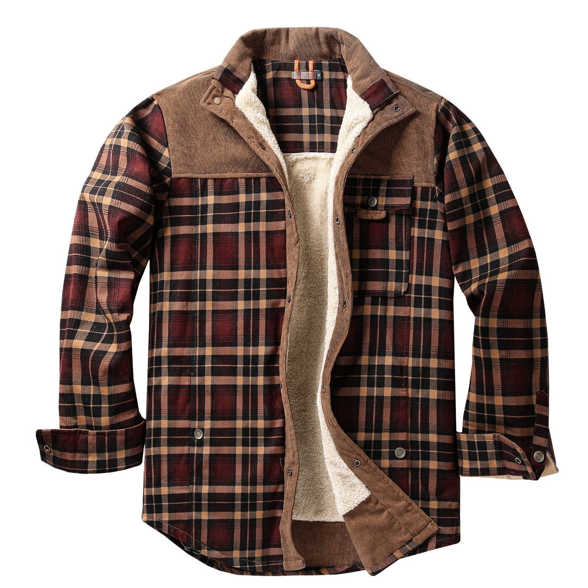 Overshirt voor heren met ruitpatroon en zakken