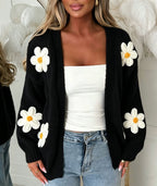 Laura | Oversized vest voor dames met lange mouwen
