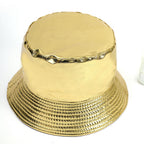 Regen-bucket hat voor dames met brede rand en waterdichte coating