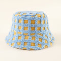 Bucket hat voor dames met ruitpatroon