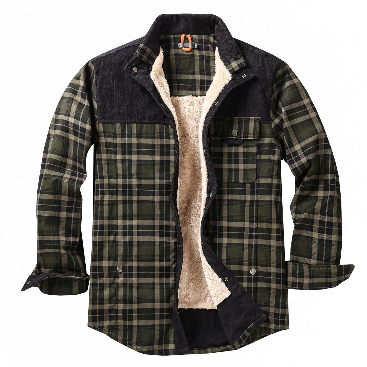 Overshirt voor heren met ruitpatroon en zakken