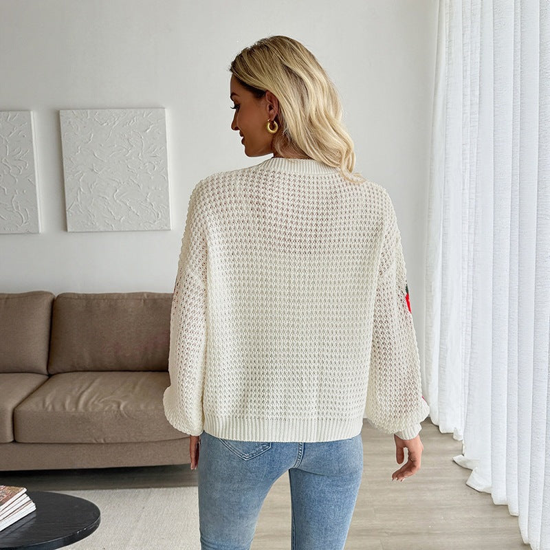 Kort vest voor dames met V-hals en knopen