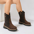 Winterlaarzen voor dames met fleece en stevige rubberen zool