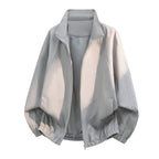 Oversized lichte blouson voor heren met opstaande kraag en elastische zoom