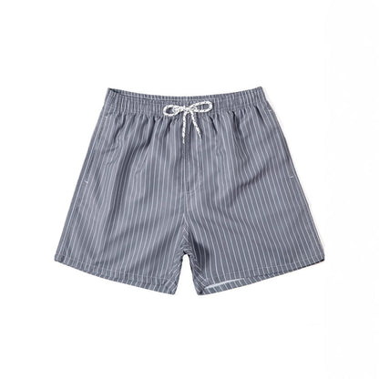 Pantalones cortos de baño y ocio para hombre con patrón de rayas – Cómodos shorts de playa para uso diario y vacaciones