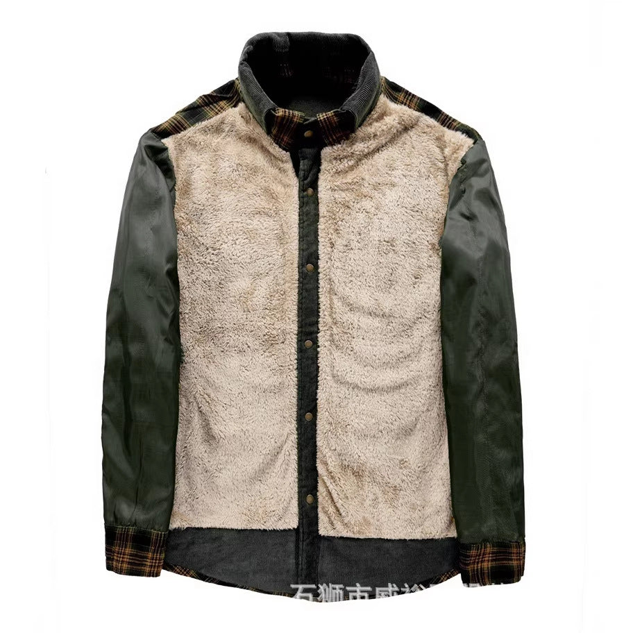Overshirt voor heren met ruitpatroon en zakken