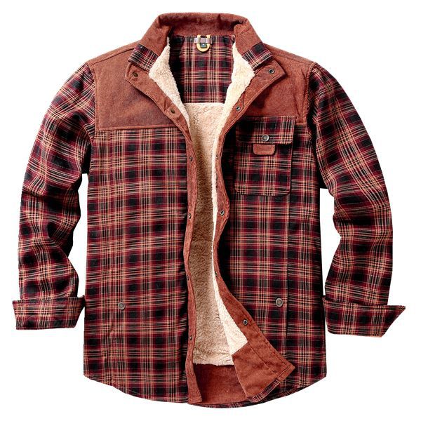 Overshirt voor heren met ruitpatroon en zakken
