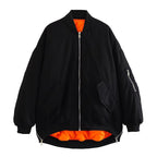 Oversized bomberjack voor dames met zakken