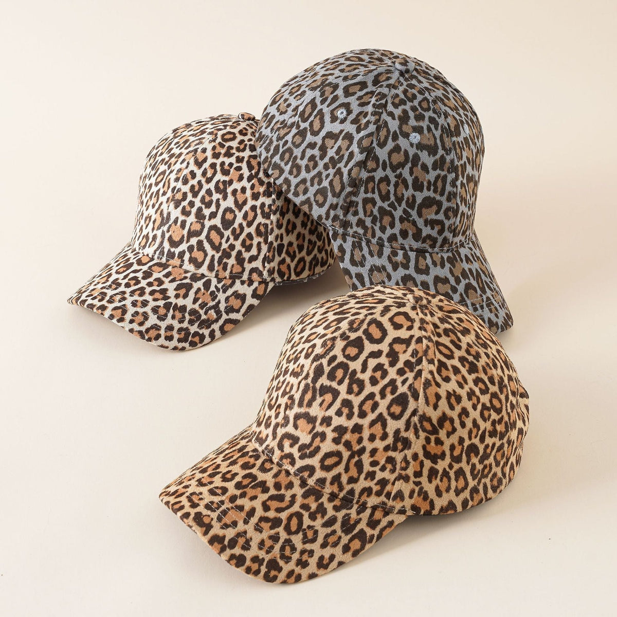 Baseballpet voor dames met luipaardprint