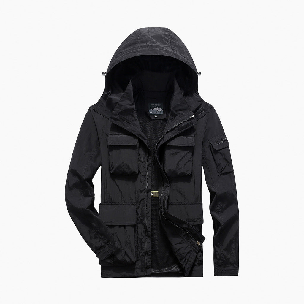 Utility-fieldjacket voor heren met klepzakken en ritszakken