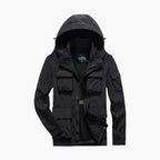 Utility-fieldjacket voor heren met klepzakken en ritszakken