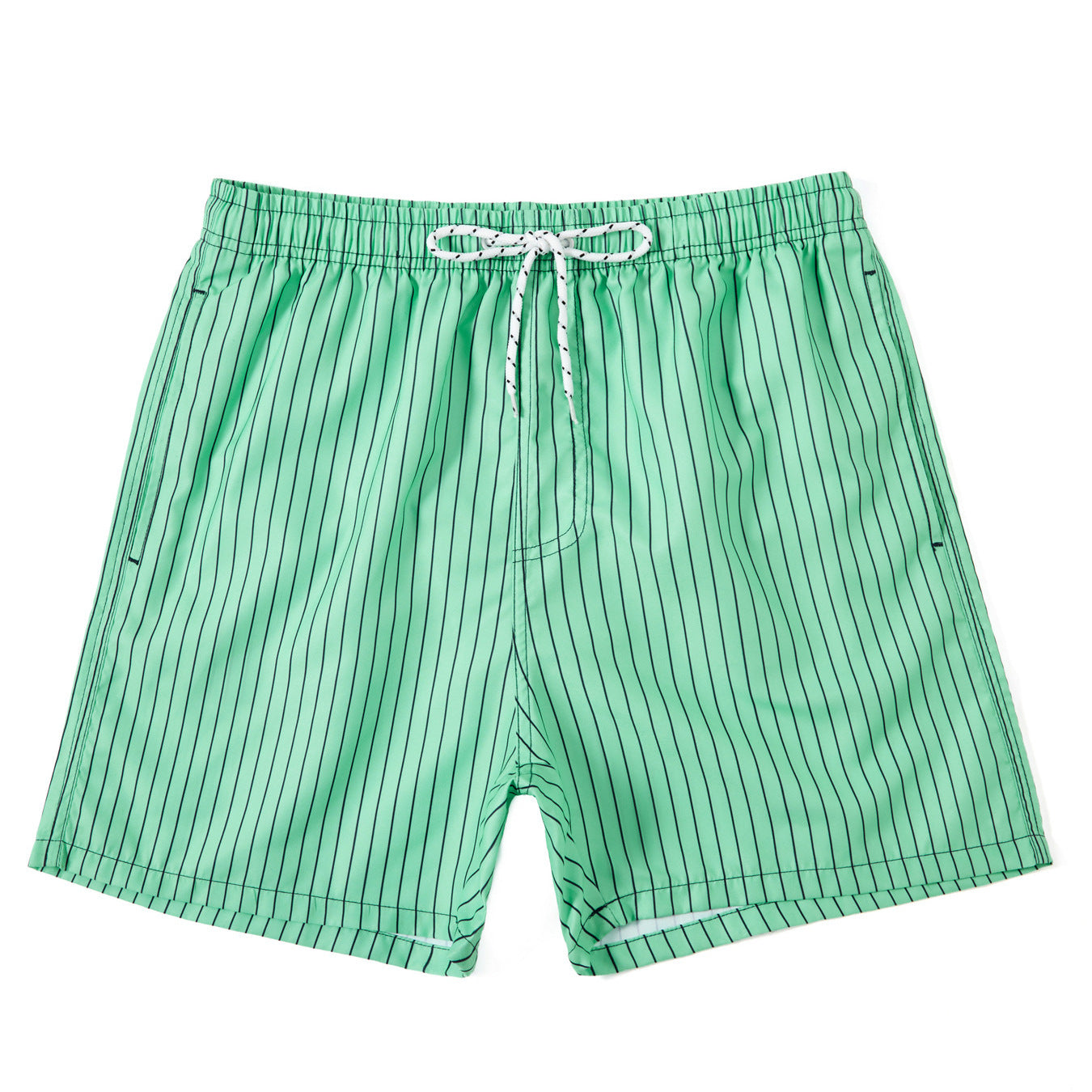 Pantalones cortos de baño y ocio para hombre con patrón de rayas – Cómodos shorts de playa para uso diario y vacaciones