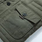 Winterparka voor heren met capuchon, knopen en zakken
